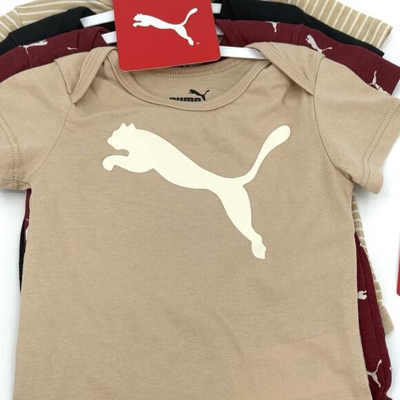 Puma One Piece Baby Bodysuit 4 Piece Set 6-9 Months - Picture 3 of 9